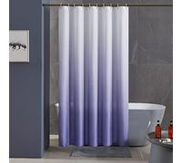 Furlinic Rideau de Douche Anti Moisissure Tissu Lavable en Machine Rideau de Bain Textile Imperméable en Polyester Design avec 12 Crochets 180x180cm Violet Dégradé