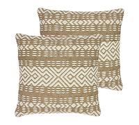 furn. Bodhi Polyester Rempli Coussins (Twin Pack), Coton, Jute, Naturel