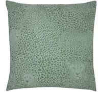 furn. Cheetah caché Polyester Coussin Rempli, Coton, Sage, 50 x 50cm