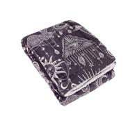 furn. Constellation Jeté - Étoiles et Lune célestes (Anthracite/crème - 130x180cm)