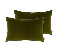 furn. Contra Twin Pack Polyester Rempli Coussins, Olive, 40 x 60 cm