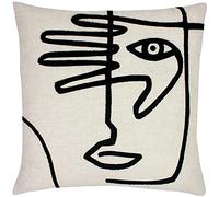 furn. Coussin Mono Visage, Lin, 50 x 50cm