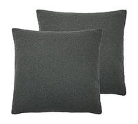 furn. Coussins remplis de Plume de Malham Twin Pack, Lavable en Machine, Granit, 50 x 50cm