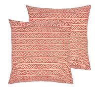 furn. Coussins remplis de Plumes Rocco (Pack jumeau), Polyester, Coral, 45 x 45cm