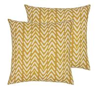 furn. Coussins remplis de Plumes Rocco (Pack jumeau), Polyester, Ochre, 45 x 45cm