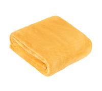 Furn. Couverture Polaire Harrow - Couverture en Flanelle Douce et Soyeuse pour lit ou canapé (Ocre - 140x180cm)