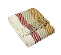 furn. Couvre-lit Tulsa, Rouge/Ocre., 130 x 180cm