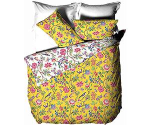 furn. Creative Tissu Pomelo Duvet Set, Polycoton, Jaune, Super King