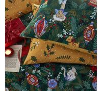 furn. Deck The Halls 2 pcs, Single Duvet Cover Set, Cotton, Polyester, Pine Green