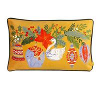 furn. Deck The Halls Coussin Garni de Boules de Noël