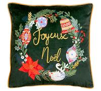 furn. Deck The Halls Coussin Garni De Plumes (Vert - 43x43cm)