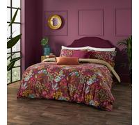 furn. Ensemble de Couette Floral Exotique Viranai Wylder Tropics - Lac Cerise - Double