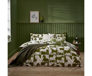 Furn Ensemble de Couette Réversible Herve - Olive - Super King