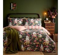 furn. Ensemble de Housse de Couette Bootanical - Housse de Couette réversible à Motifs Floraux d'automne et fantômes d'halloween (Multicolore - Super King)