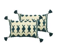 furn. ESME Twin Pack Polyester Rempli Coussins, Coton, Sarcelle, 30 x 50cm