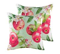 furn. Evans Lichfield Fruits Pommes Coussins remplis de Polyester (Pack jumelées), Polyester, Multi
