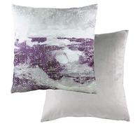 furn. Evans Lichfield Paysage Housse de Coussin, Polyester, Viscose, Coton, Acier foncé/Violet