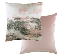 furn. Evans Lichfield Paysage Housse de Coussin, Polyester, Viscose, Coton, Poudre/Gris