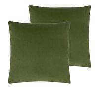 furn. Evans Lichfield Sunningdale Polyester Filled Cushions (Twin Pack), Polyester, Olive