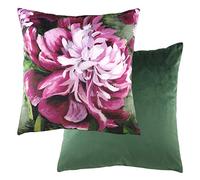furn. Evans Lichfield Winter Floraux Coussin Pivoine Couverture, Polyester, Lin, Fuchsia