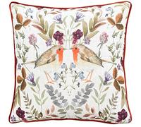 furn. Evans Mirrored Robin Coussin Garni De Plumes (Orange - 43x43cm)