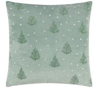 furn. Evergreen Housse de Coussin brodée Motif Arbre Classique