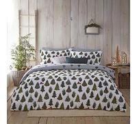 furn. Evergreen Parure De Lit (Vert - Super King)
