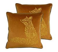furn. Fauna Forest Twin Pack Coussins remplis de Polyester, Rouille/Vison, 50 x 50cm