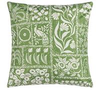 furn. Forage Garden Coussin en Polyester Garni - Résistant À L Eau Botanique Nature Floral Jardin Extérieur Coussin Décoratif (Sauge - 43x43cm)