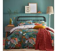 furn. Forage Super King Duvet Cover Set, Cotton, Polyester, Teal