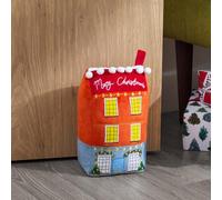 furn. fourrer. Arrêt de Porte Festif Christmas Spirit House, Butoir de Porte