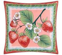 furn. fourrer. Coussin d'extérieur rempli de Polyester imprimé Fraises anémone - Multicolore - 45x45cm