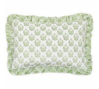 furn. fourrer. Coussin rempli de Polyester et Velours imprimé Krissa Block - Vert - 40x60cm