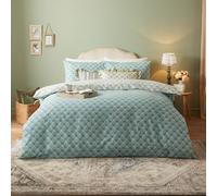 furn. fourrer. Ensemble de Couette Imprimé Krissa Block - Super King - Bleu