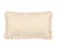 fourrer. Housse de Coussin Brodée à Volants Les Fleurs - Daises - 30x50cm, Marguerites