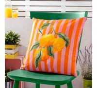 furn. fourrer. Housse de Coussin d'extérieur à Rayures Oranges, 43 x 43 cm (Lot de 1), Orange