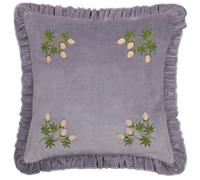 furn. Hettie Coussin Garni de Coton brodé en Velours et Polyester