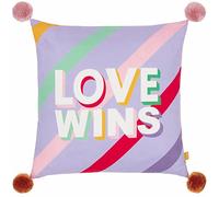 furn. Housse de Coussin à Pompons Love Wins