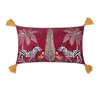 furn. Housse de Coussin en Velours Brodé Wylder Tropics Kalahari - Multicolore - 30x50cm