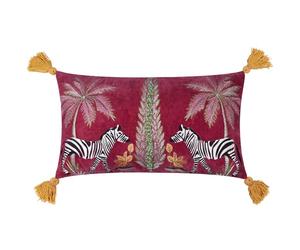 furn. Housse de Coussin en Velours Brodé Wylder Tropics Kalahari - Multicolore - 30x50cm