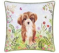 furn. Housse de Coussin Imprimée Evans Lichfield Daisy Hill Charlie - Multicolore/Vert - 45x45cm