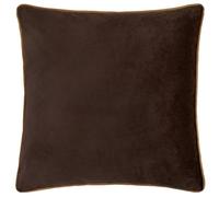 furn. Housse de Coussin Meridian - Housse décorative de Luxe en Velours passepoilé contrasté (Chocolat/Caramel - 45x45cm)