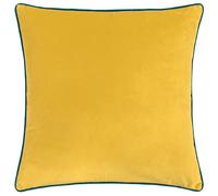 furn. Housse de Coussin Meridian - Housse décorative de Luxe en Velours passepoilé contrasté (Cylon/Sarcelle - 45x45cm)