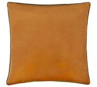 furn. Housse de Coussin Meridian - Housse décorative de Luxe en Velours passepoilé contrasté (Gingembre/Olive - 45x45cm)