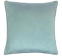 furn. Housse de Coussin Meridian - Housse décorative de Luxe en Velours passepoilé contrasté (Minéral/Sarcelle - 45x45cm)