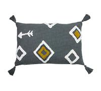 furn. Inka Polyester Coussin rempli, Coton, Charbon
