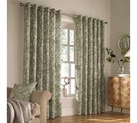 Furn Irwin Ringtop Rideaux Oeillet (Paire) - Prêts - Polycoton - Sage - 229Cm X 183Cm, Coton, Sauge, 229 X 183 Cm (90" X 72" Pouces)