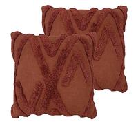 Furn. Kamjo Lot de 2 Coussins rembourrés en Polyester Motif géométrique
