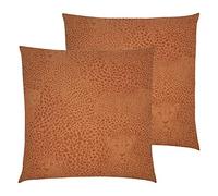 furn. Magasin. Coussins remplis de Plume de Cheetah caché (Pack jumeau), Coton, Terre Cuite