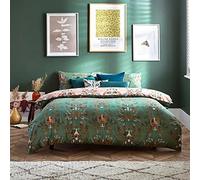 furn. Magasin. Luna Bois Double Couverture de Couette, Coton, Polyester, Fern Green